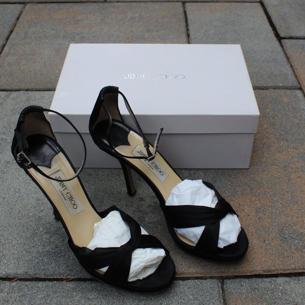 Vintage Jimmy Choo satin pumps, size 9
